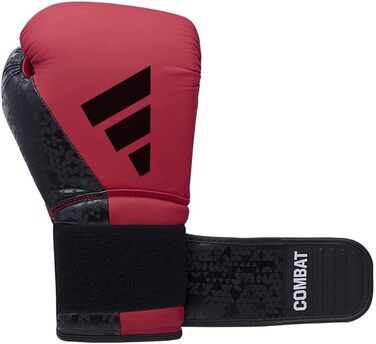 Боксерські рукавички adidas Combat 50, 12 унцій, червоно-чорні