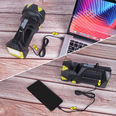 Ліхтар кемпінговий LED Flintronic 1000 люмен, перезарядний, 8 режимів, водонепроникний, powerbank 3600mAh, чорний