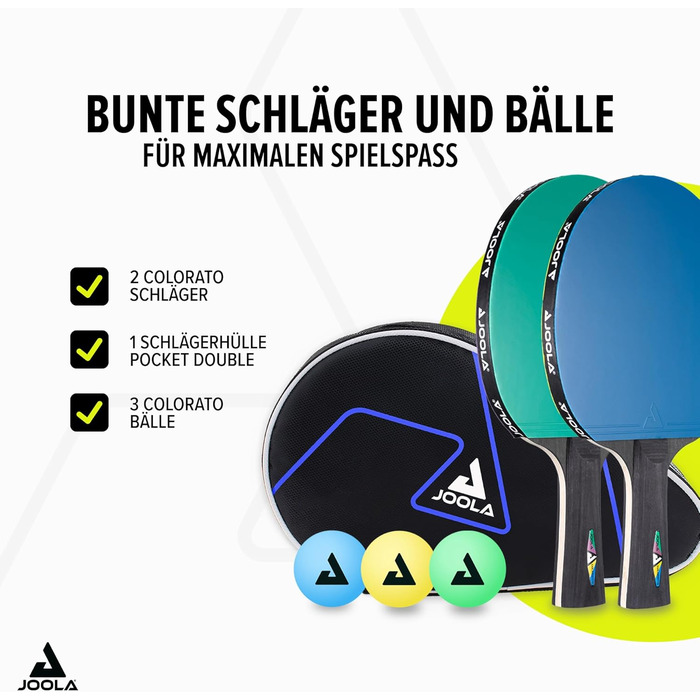 Набір для настільного тенісу JOOLA Colorato Duo та Black&White - ідеальний для сім'ї, початківців та професіоналів