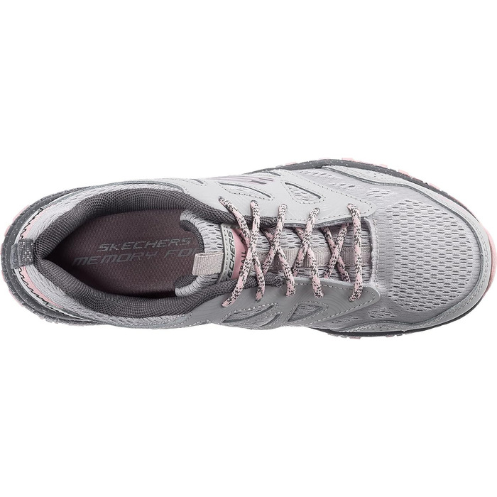 Кросівки Skechers 38 EU сірі зі шкіри та сітчастої тканини, рожева окантовка