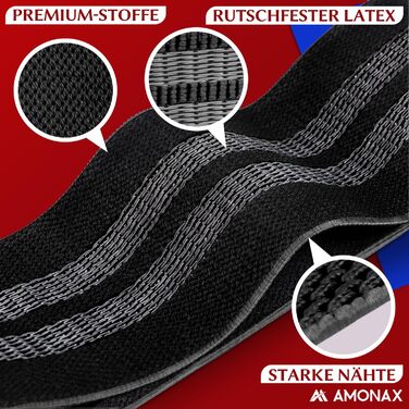 Фітнес-гумки для жінок Amonax, набір еластичних стрічок для тренувань, стрічки опору для присідань, обладнання для схуднення вдома, спортивний інвентар для дому (L, блакитний)