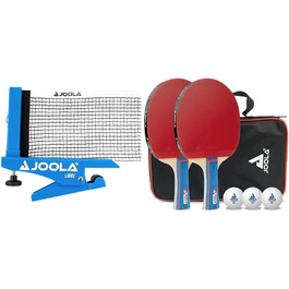 Сітка для настільного тенісу JOOLA LIBRE OUTDOOR з набором ракеток, для вуличного тенісу, регульована висота, затискна система