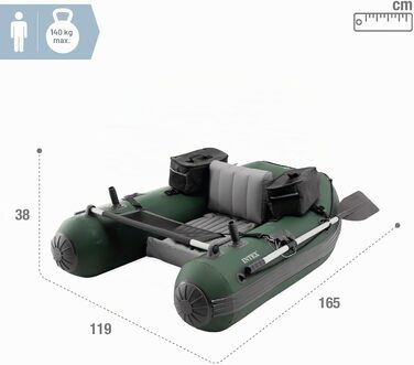 Надувний човен для риболовлі Intex Big Catch Pro, одномісний, до 140 кг