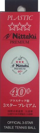 NITTAKU 3-зіркові преміум м'ячі для настільного тенісу 40+ 12 шт.