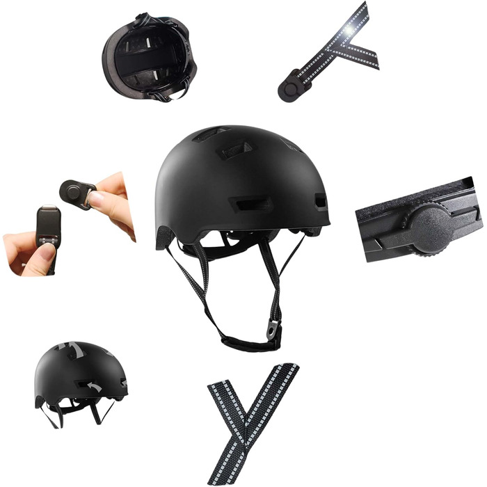 Захисний шолом Crazy Safety Rampage Orange Schlange для велосипеда, скейтборда, роликів і BMX, універсальний регульований для чоловіків, жінок і дітей, розмір M (54-57 см), помаранчевий зміїний дизайн