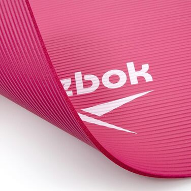 Reebok килимок для тренувань 7 мм рожевий, нековзкий, з натуральної гуми — для фітнесу, гімнастики, домашніх тренувань