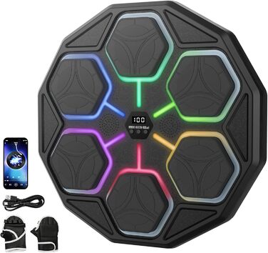 Музичний боксерський тренажер: електронна машина для ударів з Bluetooth, 11 швидкостей, 3 режими, лічильник, подарунок для дорослих та дітей