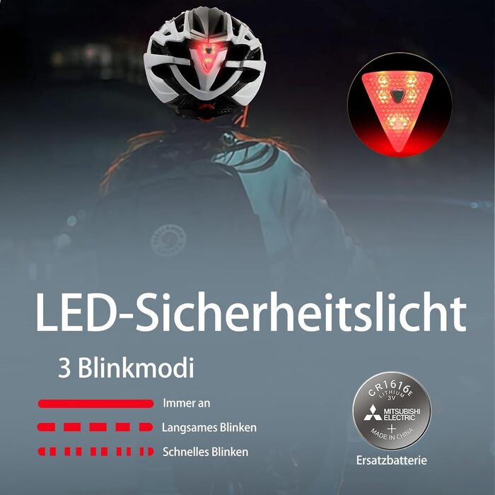 Велошолом KINGLEAD для чоловіків і жінок з LED-підсвіткою, магнітним візором і регулюванням розміру, легкий MTB і шосейний шолом