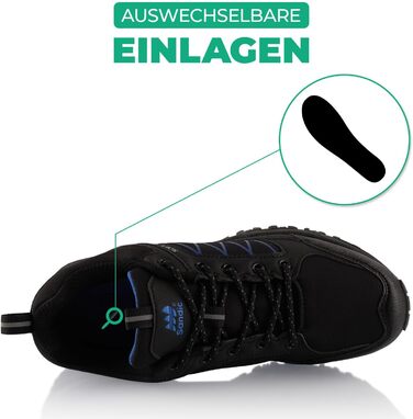 Черевики для трекінгу та трейлраннінгу Softshell для жінок та чоловіків. Розмір 42 EU, чорно-синій колір