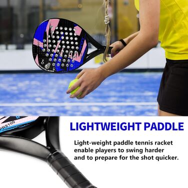 Ракетка для падел IANONI карбонова з піною EVA Memory Flex - професійна ракетка для тенісу падел