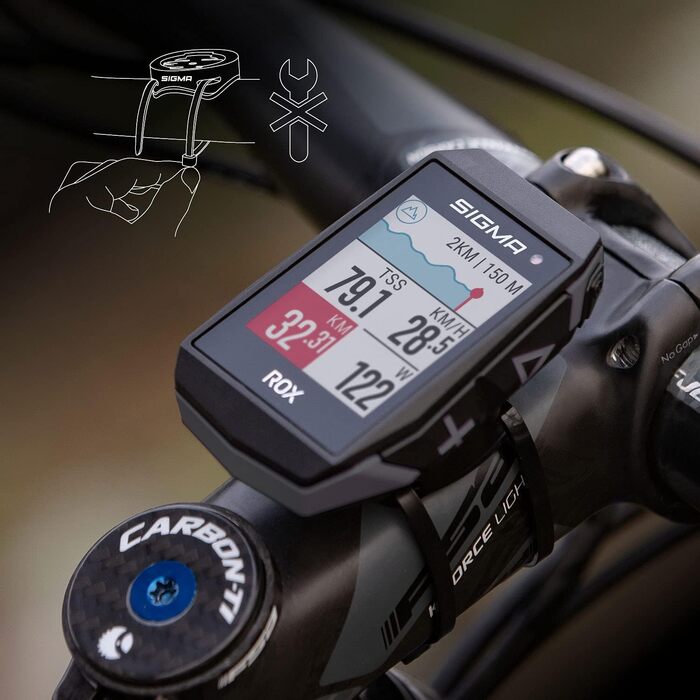 Велокомп’ютер SIGMA ROX 11.1 EVO GPS, 150 функцій, бездротовий, сумісний з Komoot та E-Bike, 1.77