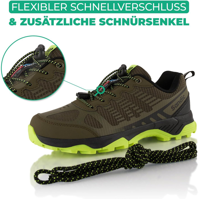 Трекінгові черевики для жінок та чоловіків, дихаючі, для трекінгу та трейлраннінгу, розмір 42 EU, зелені