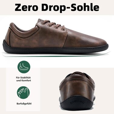 Чоловічі тапочки-мінімалісти SAGUARO Noble II: легкі, з широкою передньою частиною та антиковзкою підошвою, розмір 36-48 (колір: коричневий)