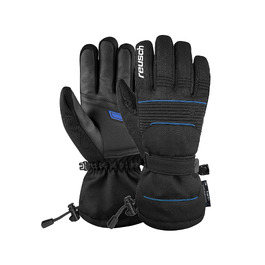 Зимові гірськолижні рукавички Reusch Crosby R-TEX XT водонепроникні та дихаючі, унісекс, чорно-сині, розмір 7.5