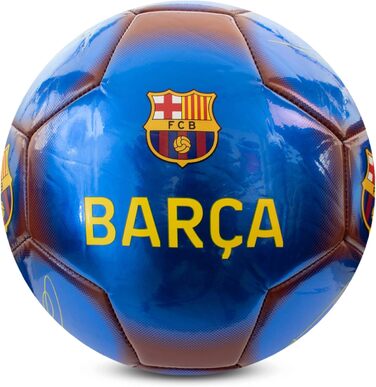 М'яч футбольний Hy-Pro FC Barcelona, класичний, металік, розмір 5, для тренувань та матчів