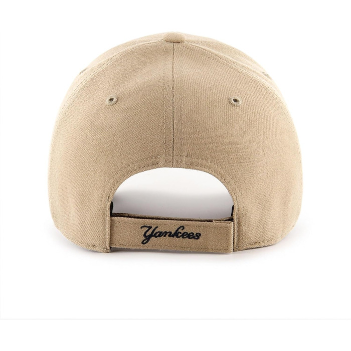 Кепка бейсболка MLB 47 з регульованим розміром, закритий козирок, логотип команди, універсальний розмір, бежевий/хакі