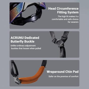 Велошолом ACRUNU для чоловіків і жінок MTB з магнітною застібкою FIDLOCK, технологією Ionic+, 11 вентиляційних отворів, регульований, чорний, розмір L
