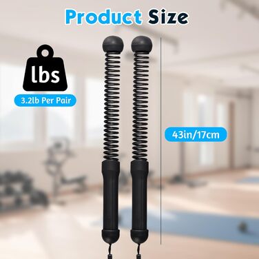 Битва-канат Battle Rope (2 шт.) для фітнесу вдома та в залі, без мотузки, для рук, корпусу, сідниць, спини та ніг