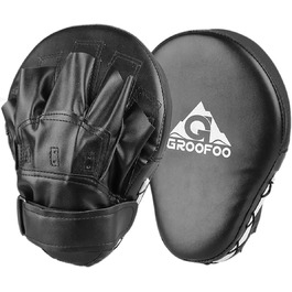 Набір рукавичок для спарингу Groofoo PU з подвійним шаром, чорні. Підходять для боксу, кікбоксингу, MMA, муай-тай, карате, таеквондо. Для дітей та дорослих.