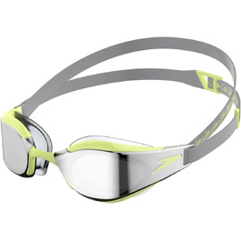Окуляри для плавання Speedo Fastskin Hyper Elite Mirror для дорослих, сірі/зелені/хромовані, дзеркальні