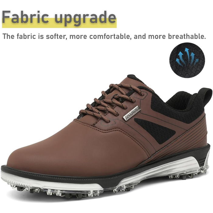 Гольф-взуття чоловіче ULTIANT, водонепроникне, дихаюче, для тренувань, коричневе, 45 EU