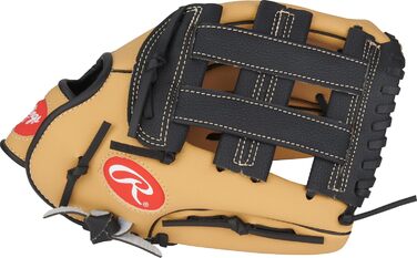 Рукавичка бейсбольна Rawlings Spieler Serie T-Ball / Юніорська (22.9-29.2 см) для правої руки, колір: верблюжий / чорний