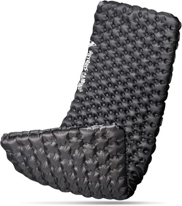 OneTigris Obsidian Isomatte: розкладний килимок для кемпінгу, 8 см товщини, Ultraleicht, для 1 особи, з насосом, для піших прогулянок та автотуризму (R-Value 5.2)