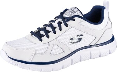 Чоловічі кросівки для бігу та спорту Skechers Sport Track SCLORIC, чорно-червоні, шкіра та сітка