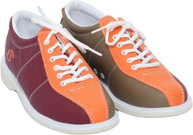 Боулінгіві черевики JiuQing для чоловіків та жінок, замша, ковзна підошва, для початківців, тренувальні черевики, легкі, шнурівка, 44 EU, червоний/червоний