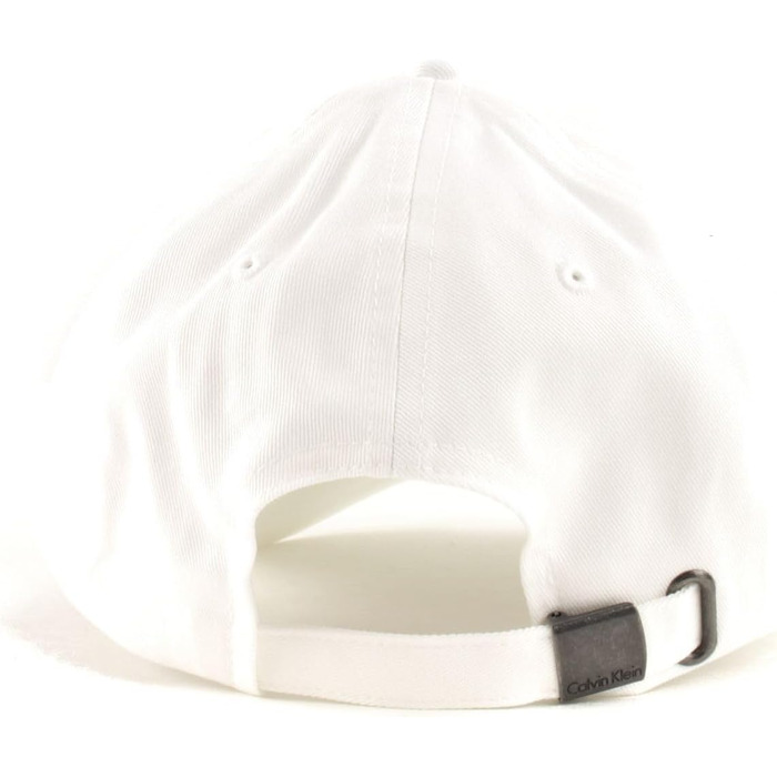 Чоловіча класична кепка Calvin Klein з бавовни, регульована, 6-панельна, біла (один розмір)