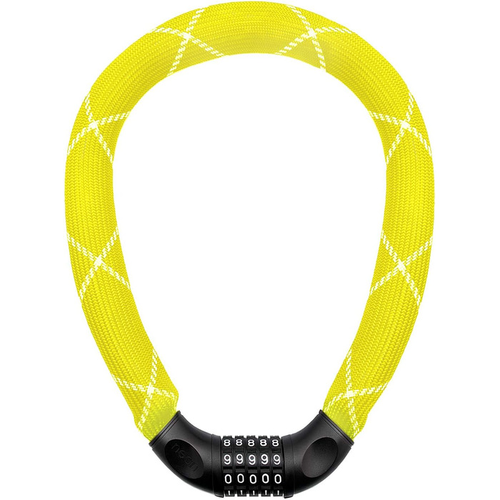 Замки для велосипеда Nean: надійний захист з цифровим кодом та міцною обмоткою, 6x6x900 мм (жовтий)