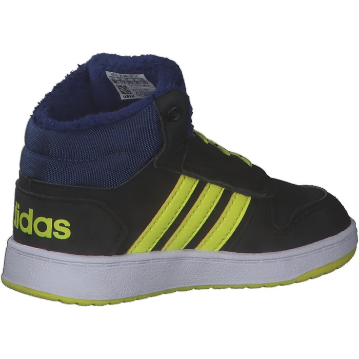 Кросівки Adidas Hoops Mid 2.0 для дітей та дорослих (21 EU, чорний/жовтий/синій)