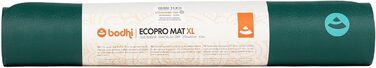 Йога-мат Bodhi ECO PRO XL 200x60 см, натуральний каучук, екстра довгий, екологічний, не ковзає, для йоги та пілатесу, зелений
