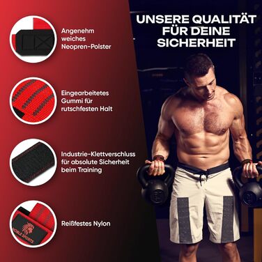 NOBLE SPORTS Пояски для тяги з м'якими вставками, сталевими болтами, для ефективної тяги, пауерліфтингу, бодібілдингу та фітнесу, аксесуари для спортзалу, унісекс, червоні