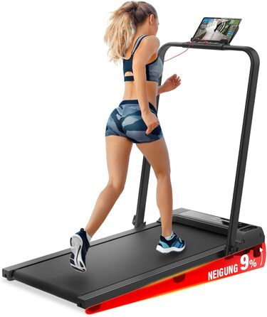 Бігова доріжка Your Move NEXT 1500 PRO: електрична, складана, для дому/офісу, 12 км/год, 42 см, ручне нахил, 6 програм, тримач для планшета
