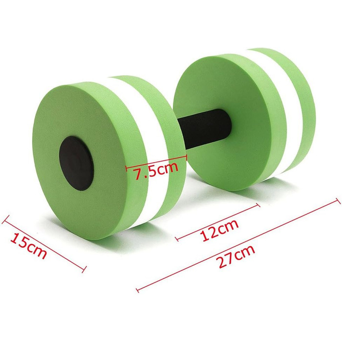 Гідрогантелі WINOMO для аквафітнесу та аквааеробіки, 2 шт. (зелені)