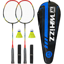 Набір для бадмінтону WHiZZ Carbon: легкий графітовий ракетковий комплект + м'ячики, обмотка, сумка