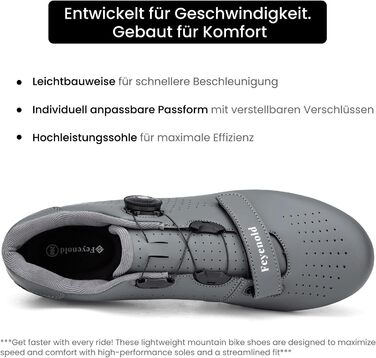 Велотуфлі для чоловіків та жінок Mountainbike, MTB, Radsport, сумісні з SPD підошвою (40 EU, сірий)