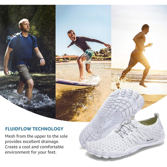 Водні черевики Raqua Composite Mesh для чоловіків та жінок, білі, 37 EU Wz114