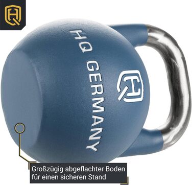 Професійна гиря HQ Germany 12 кг, неіржавна сталь, з неслизьким покриттям, ±200 г, зручна ручка