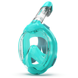 Маска для снорклінгу дитяча G2RISE® полнолицевая, з захистом від CO2, антизапіт, сухе оздоблення, м'ятно-зелена