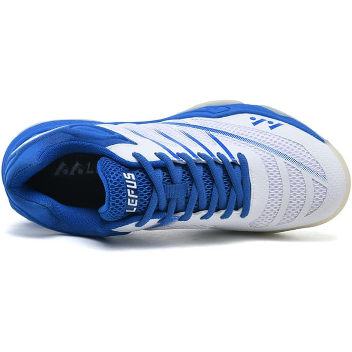 Кросівки для гандболу чоловічі та жіночі, дихаючі, антиковзкі, для занять та змагань, біло-золоті (біло-сині, 37 EU)