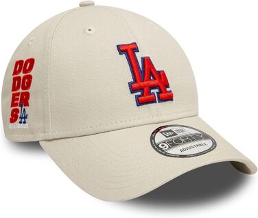 Кепка New Era Basecaps 9Forty, регульована, унікальні дизайни, вигнутий козирок, логотип, універсальний розмір (Los Angeles Dodgers #37297)