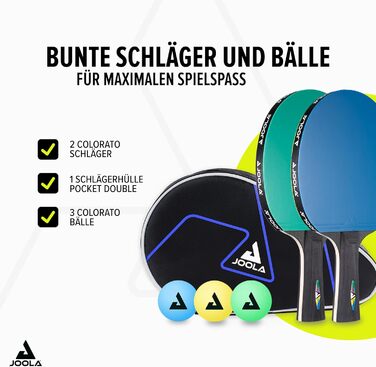 Набір для настільного тенісу JOOLA Colorato Duo та Black&White - ідеальний для сім'ї, початківців та професіоналів