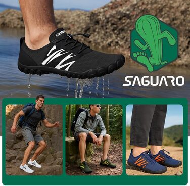 Чоловічі тапочки-шльопанці SAGUARO для плавання та відпочинку, дихаючі, швидко сохнуть, широка передня частина, розмір 39-48, блакитні