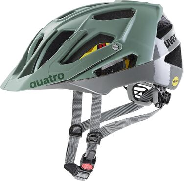 Велосипедний шолом Uvex Quatro CC MIPS, зелений, захисний