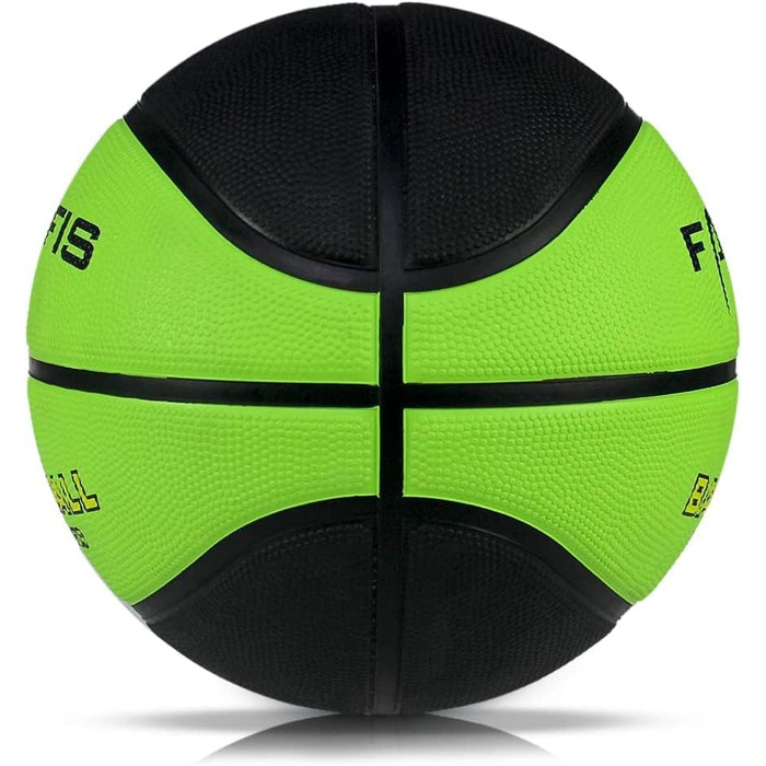 М'яч баскетбольний FAKOFIS, розмір 5/7, для вулиці та залу, тренування, підходить для дорослих та початківців (3 шт., зелений)