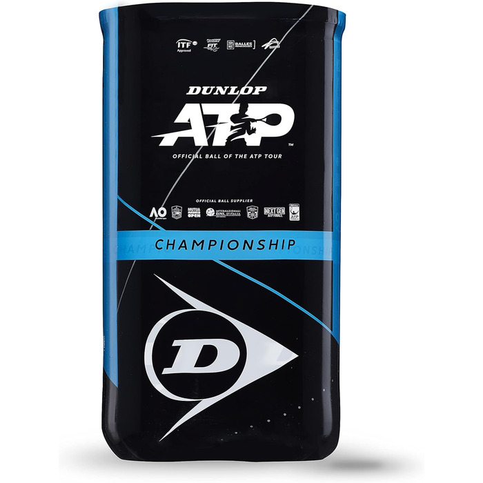 Тенісні м'ячі DUNLOP ATP Championship для ґрунту, хардкорту та трави, набір 8 шт.