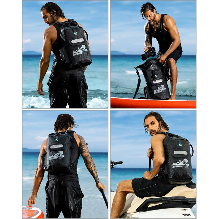 Водонепроникний рюкзак IDRYBAG Dry Bag 40L (плаваючий, чорний)
