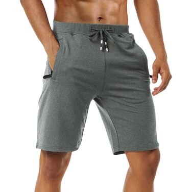 Чоловічі шорти спортивні Baumwolle, 2 шт. - чорний/світло-сірий (XL, темно-сірий)